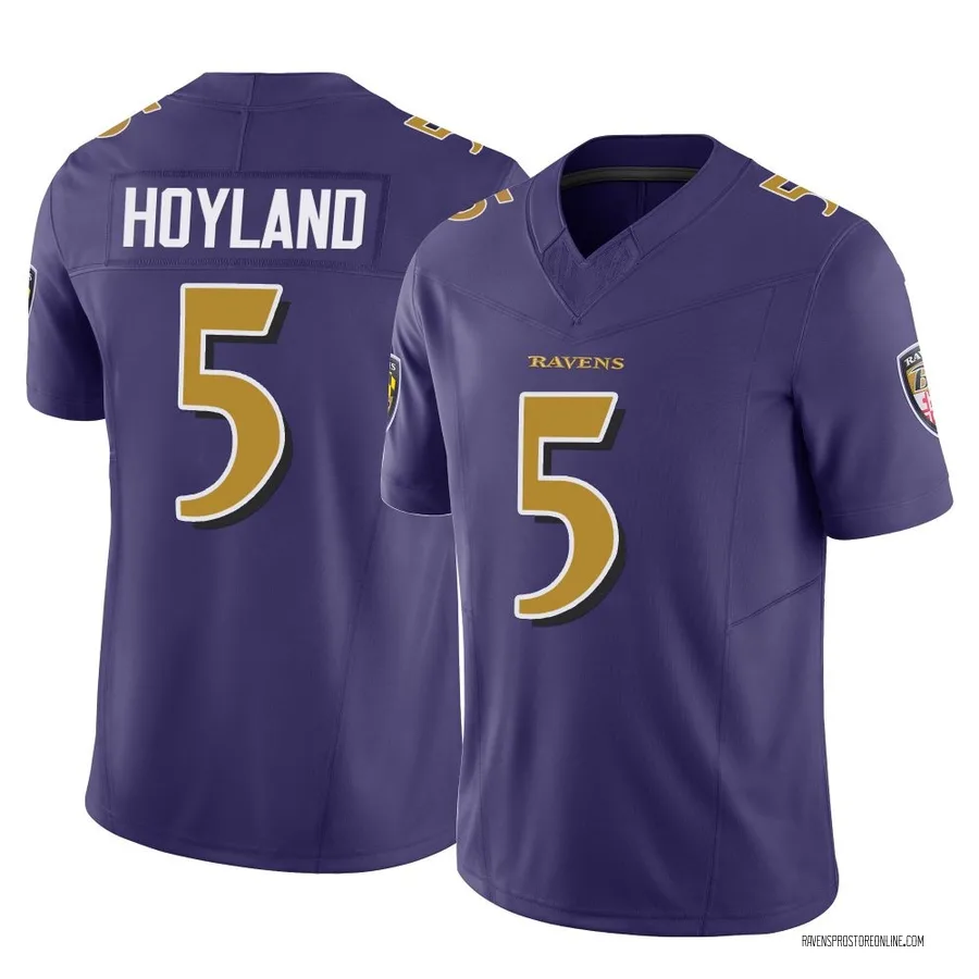 John Hoyland Baltimore Ravens Men's Limited Vapor F.U.S.E. Nike Jersey - Purple