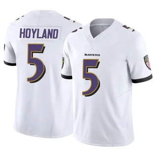 John Hoyland Baltimore Ravens Men's Limited Vapor F.U.S.E. Nike Jersey - White