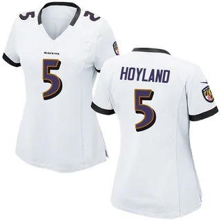 John Hoyland Baltimore Ravens Women's Game Nike Jersey - White
