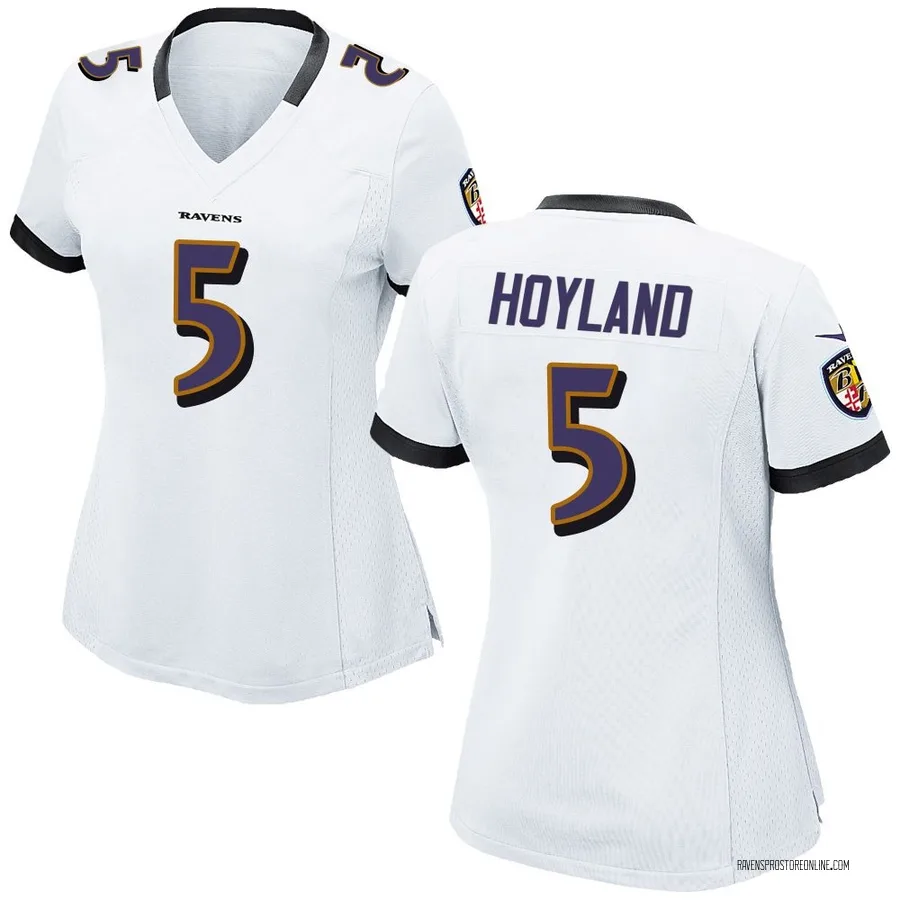 John Hoyland Baltimore Ravens Women's Game Nike Jersey - White