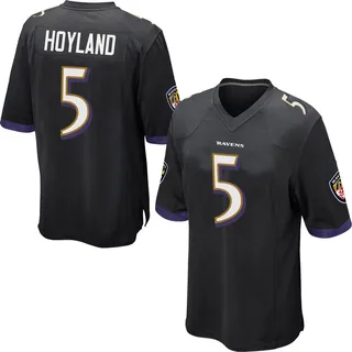John Hoyland Baltimore Ravens Youth Game Nike Jersey - Black
