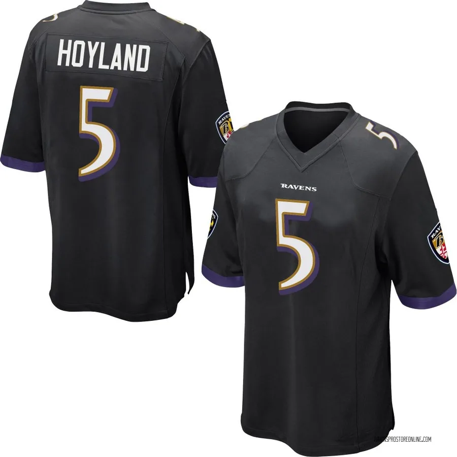John Hoyland Baltimore Ravens Youth Game Nike Jersey - Black