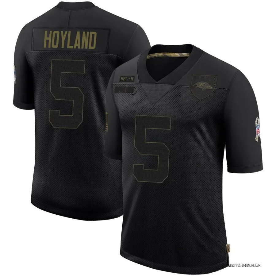 John Hoyland Baltimore Ravens Youth Limited 2020 Salute To Service Nike Jersey - Black