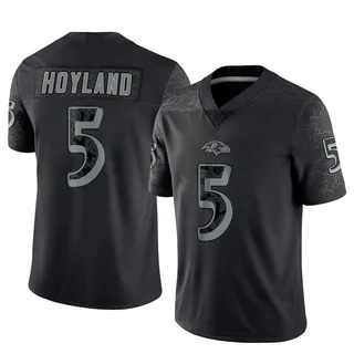 John Hoyland Baltimore Ravens Youth Limited Reflective Nike Jersey - Black