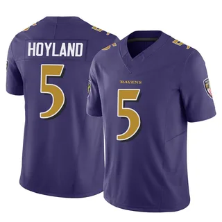 John Hoyland Baltimore Ravens Youth Limited Vapor F.U.S.E. Nike Jersey - Purple