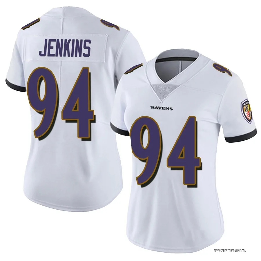John Jenkins Baltimore Ravens Women's Limited Vapor Untouchable Nike Jersey - White