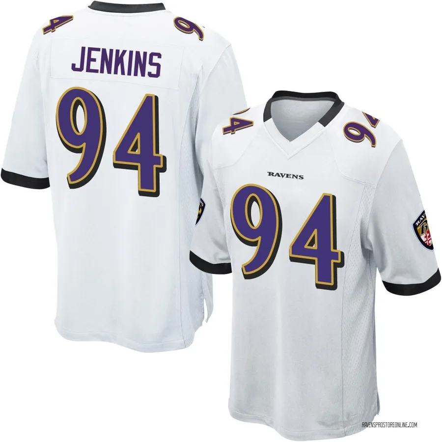 John Jenkins Baltimore Ravens Youth Game Nike Jersey - White