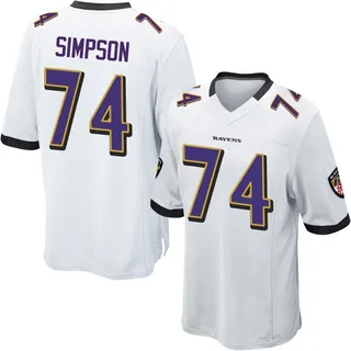 John Simpson Baltimore Ravens Men's Game Nike Jersey - White