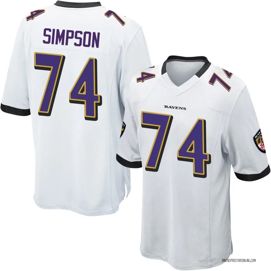 John Simpson Baltimore Ravens Men's Game Nike Jersey - White