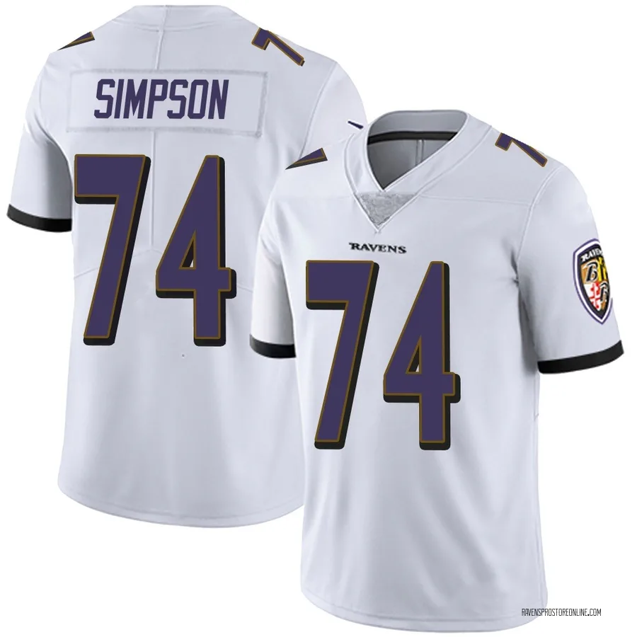 John Simpson Baltimore Ravens Men's Limited Vapor Untouchable Nike Jersey - White