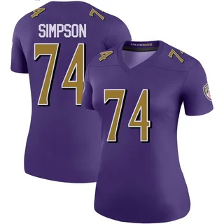 John Simpson Baltimore Ravens Women's Color Rush Legend Nike Jersey - Purple