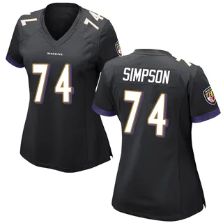 John Simpson Baltimore Ravens Women's Game Nike Jersey - Black
