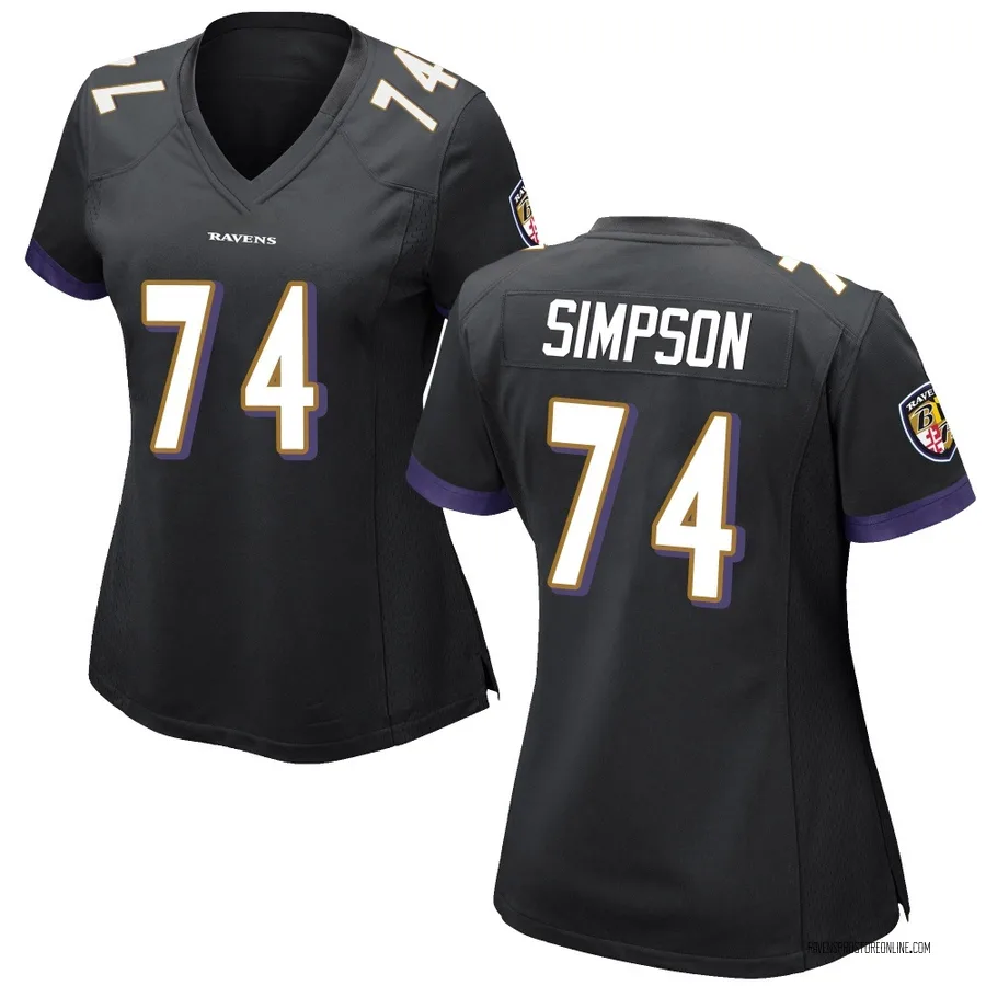 John Simpson Baltimore Ravens Women's Game Nike Jersey - Black