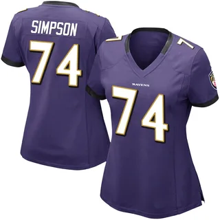 John Simpson Baltimore Ravens Women's Limited Team Color Vapor Untouchable Nike Jersey - Purple