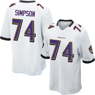 John Simpson Baltimore Ravens Youth Game Nike Jersey - White