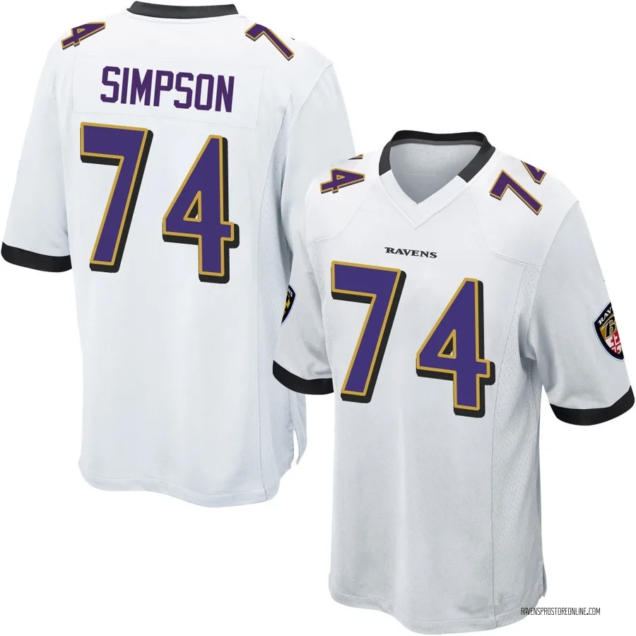John Simpson Baltimore Ravens Youth Game Nike Jersey - White