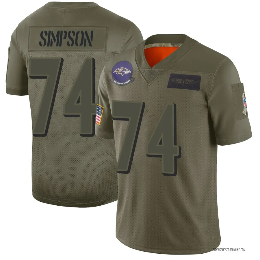 John Simpson Baltimore Ravens Youth Limited 2019 Salute to Service Nike Jersey - Camo