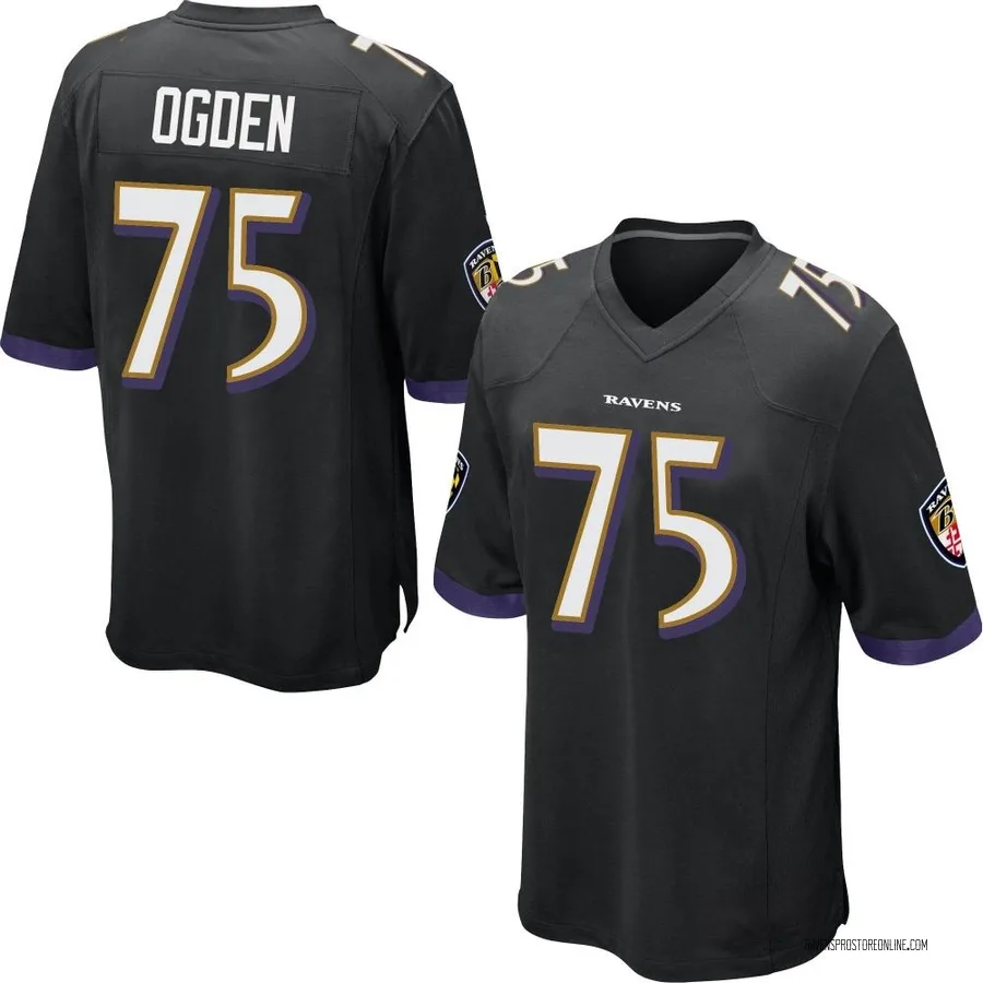 Jonathan Ogden Baltimore Ravens Men's Game Nike Jersey - Black