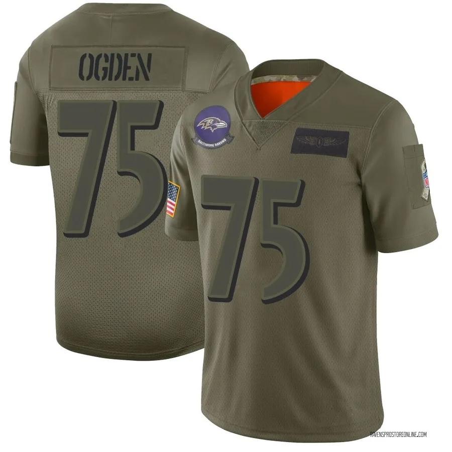 Jonathan Ogden Baltimore Ravens Men's Limited 2019 Salute to Service Nike Jersey - Camo