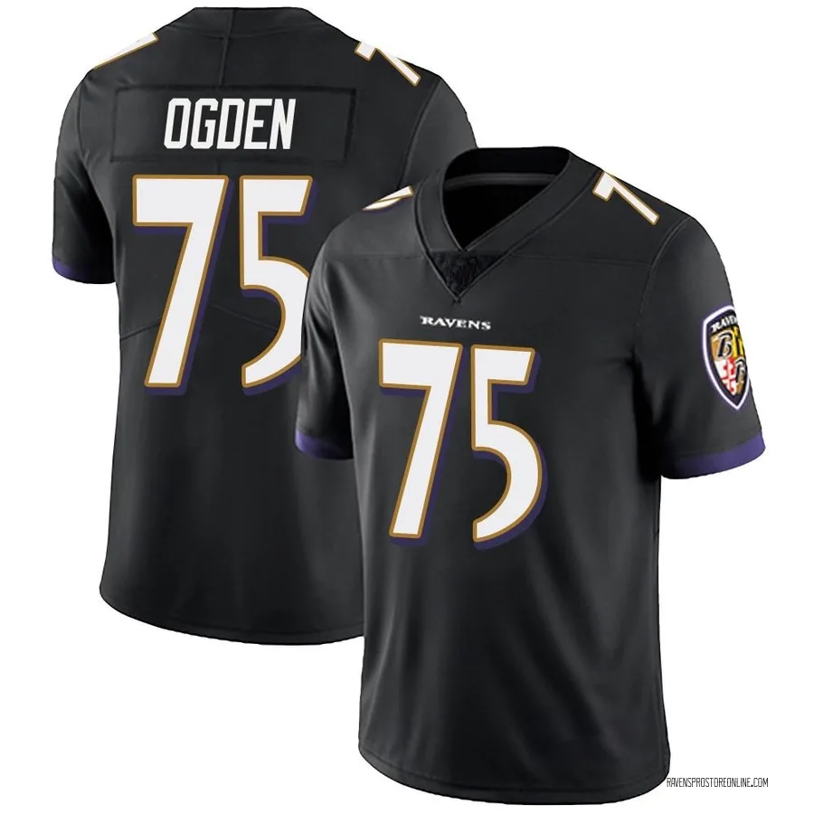 Jonathan Ogden Baltimore Ravens Men's Limited Alternate Vapor Untouchable Nike Jersey - Black