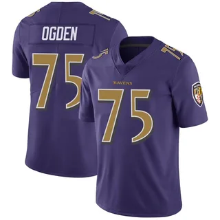 Jonathan Ogden Baltimore Ravens Men's Limited Color Rush Vapor Untouchable Nike Jersey - Purple