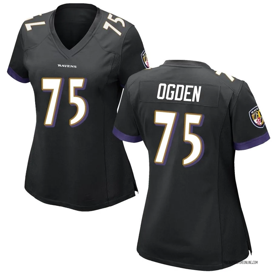 Jonathan Ogden Baltimore Ravens Women's Game Nike Jersey - Black