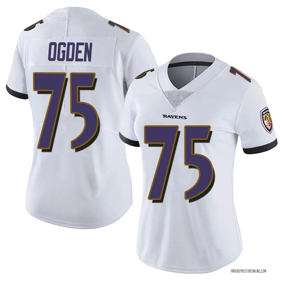 Jonathan Ogden Baltimore Ravens Women's Limited Vapor Untouchable Nike Jersey - White