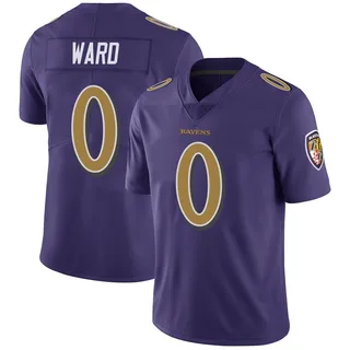 Jonathan Ward Baltimore Ravens Men's Limited Color Rush Vapor Untouchable Nike Jersey - Purple