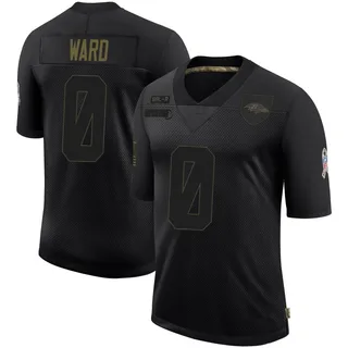 Jonathan Ward Baltimore Ravens Youth Limited 2020 Salute To Service Nike Jersey - Black