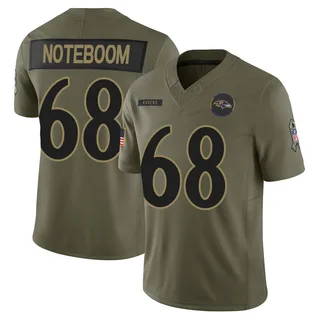 Joseph Noteboom Baltimore Ravens Youth Limited 2025 Salute to Service Nike Jersey - Olive