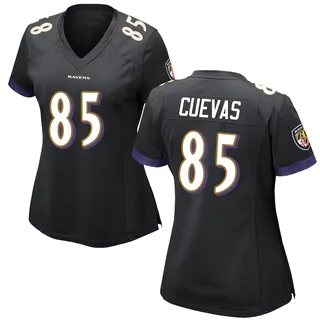 Josh Cuevas Baltimore Ravens Women's Game Nike Jersey - Black