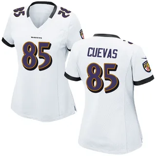 Josh Cuevas Baltimore Ravens Women's Game Nike Jersey - White