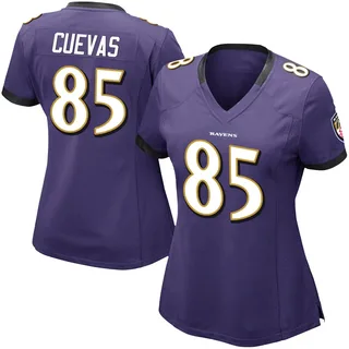 Josh Cuevas Baltimore Ravens Women's Limited Team Color Vapor Untouchable Nike Jersey - Purple