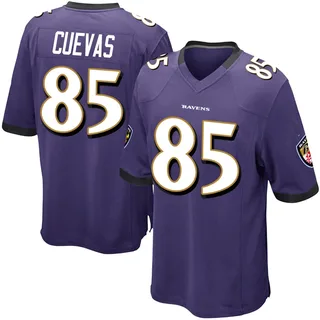 Josh Cuevas Baltimore Ravens Youth Game Team Color Nike Jersey - Purple