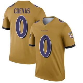 Josh Cuevas Baltimore Ravens Youth Legend Inverted Nike Jersey - Gold