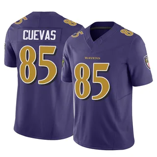 Josh Cuevas Baltimore Ravens Youth Limited Vapor F.U.S.E. Nike Jersey - Purple