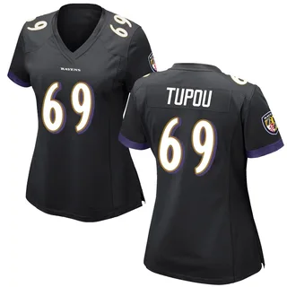 Josh Tupou Baltimore Ravens Women's Game Nike Jersey - Black