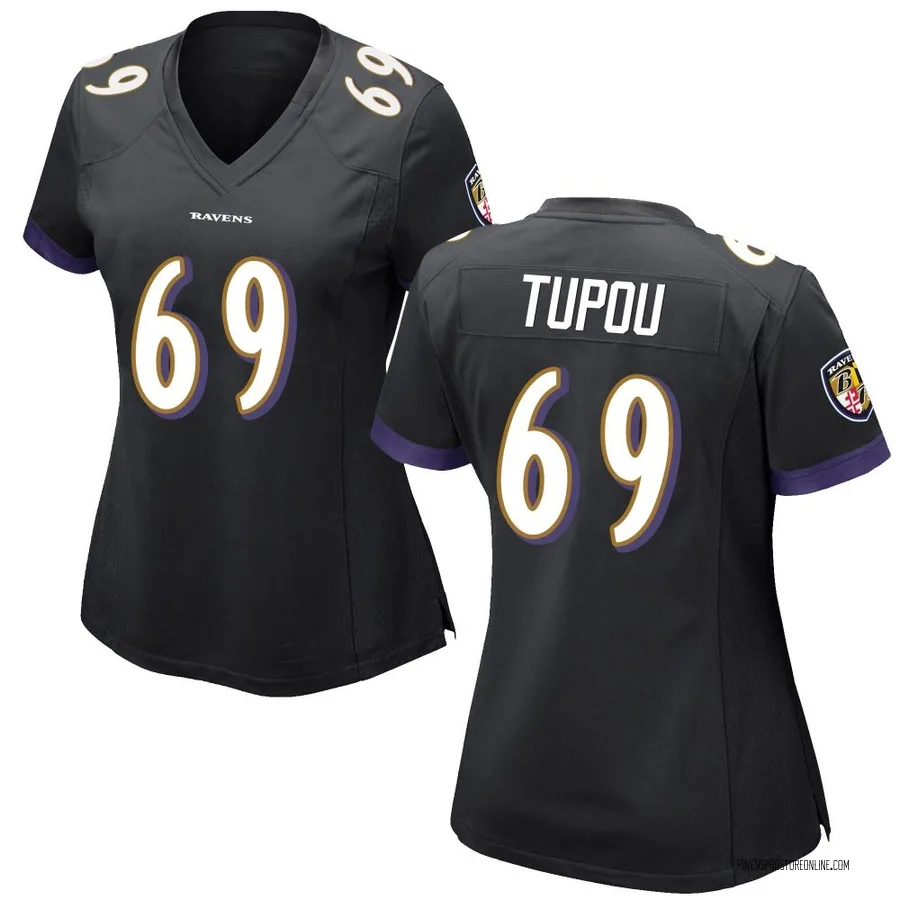 Josh Tupou Baltimore Ravens Women's Game Nike Jersey - Black