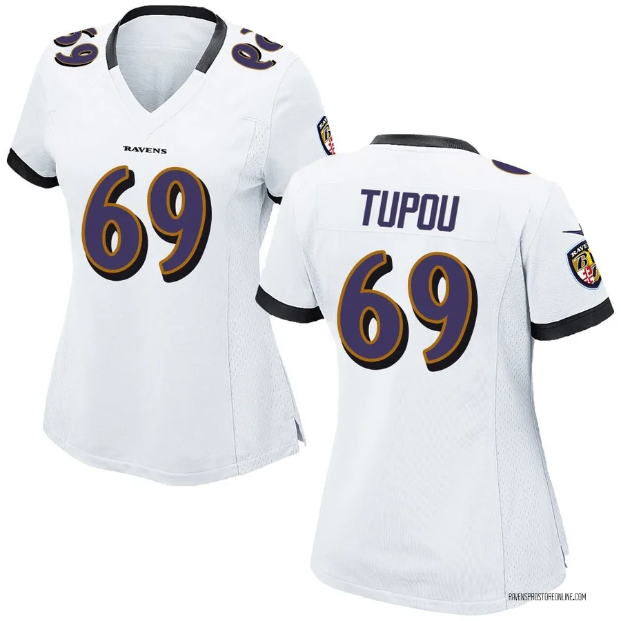 Josh Tupou Baltimore Ravens Women's Game Nike Jersey - White