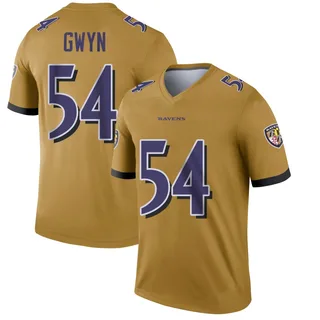 Jovaughn Gwyn Baltimore Ravens Youth Legend Inverted Nike Jersey - Gold