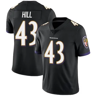 Justice Hill Baltimore Ravens Youth Limited Alternate Vapor Untouchable Nike Jersey - Black