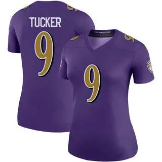 Justin Tucker Baltimore Ravens Women's Color Rush Legend Jersey - Purple