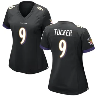 Justin Tucker Baltimore Ravens Women's Game Nike Jersey - Black