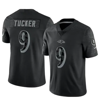 Justin Tucker Baltimore Ravens Youth Limited Reflective Nike Jersey - Black