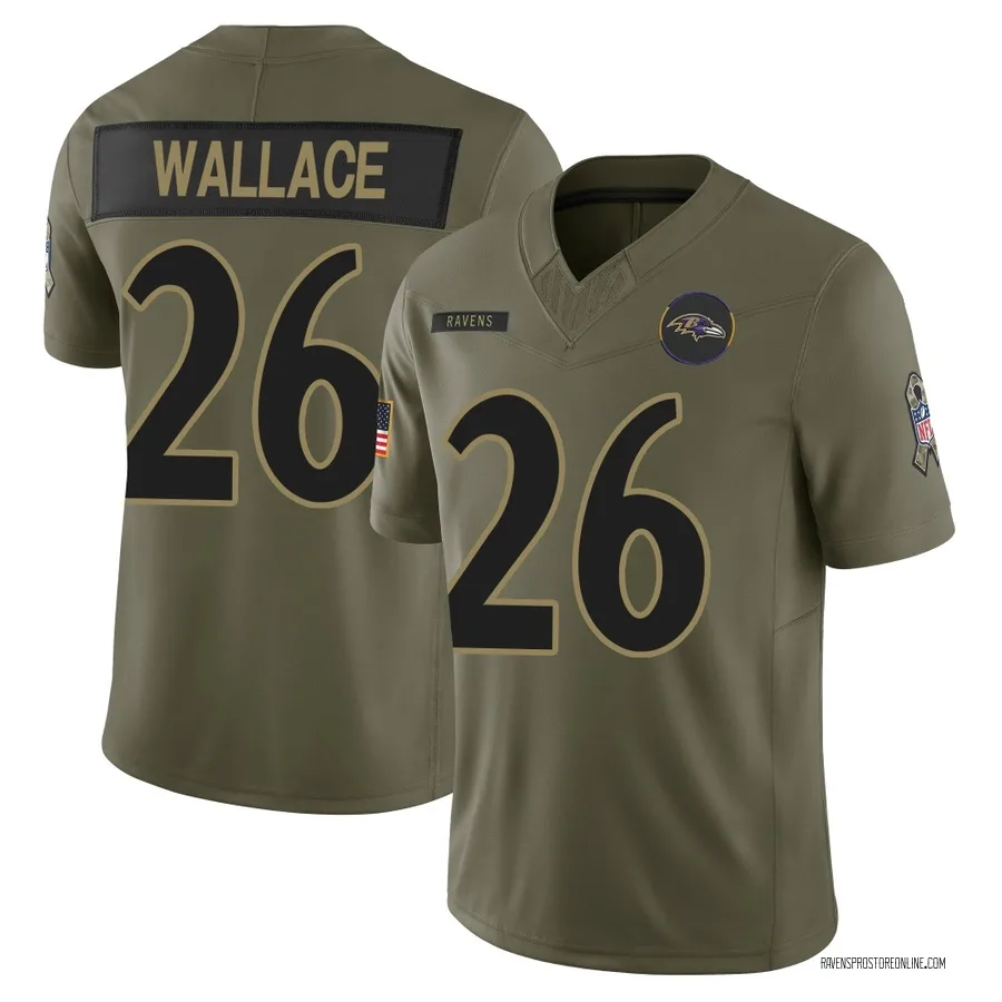 K'Von Wallace Baltimore Ravens Men's Limited 2025 Salute to Service Nike Jersey - Olive