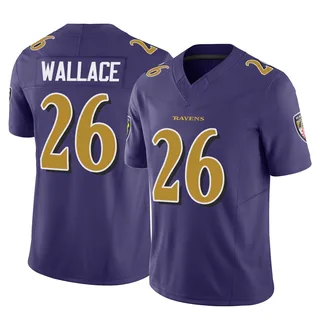 K'Von Wallace Baltimore Ravens Youth Limited Vapor F.U.S.E. Nike Jersey - Purple