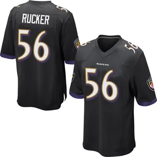 Kaimon Rucker Baltimore Ravens Men's Game Nike Jersey - Black