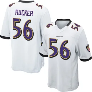 Kaimon Rucker Baltimore Ravens Men's Game Nike Jersey - White