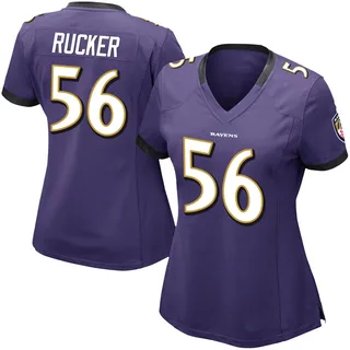 Kaimon Rucker Baltimore Ravens Women's Limited Team Color Vapor Untouchable Nike Jersey - Purple