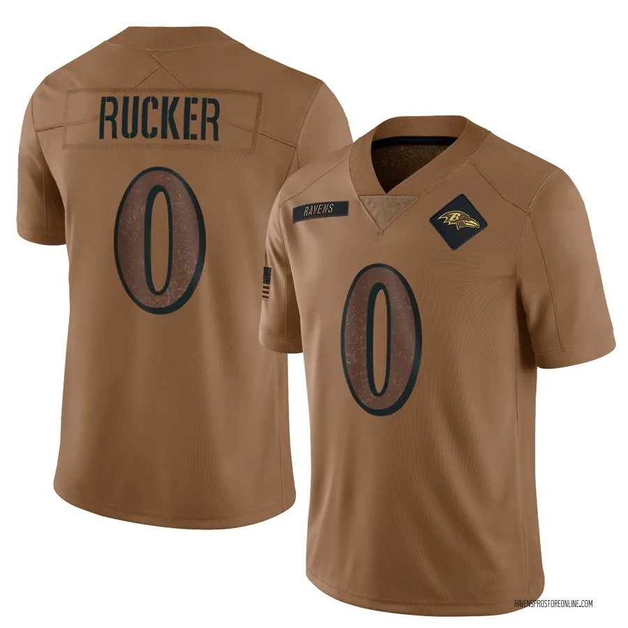 Kaimon Rucker Baltimore Ravens Youth Limited 2023 Salute To Service Nike Jersey - Brown